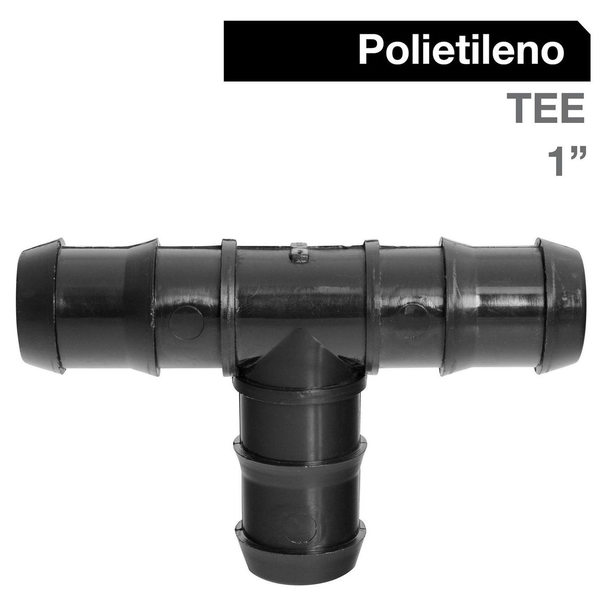 HOFFENS - Tee Polietileno 1" Negro 1u