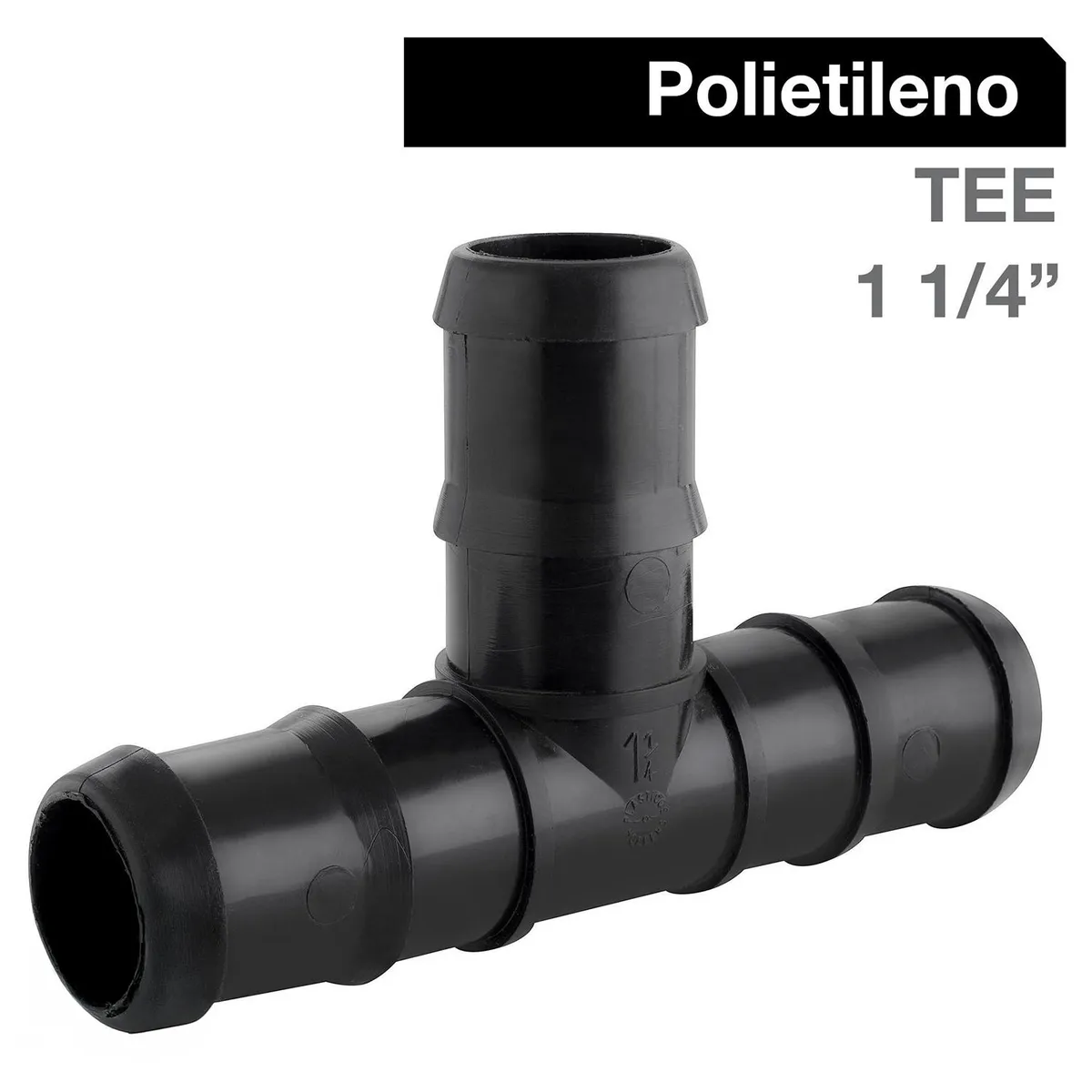 HOFFENS - Tee Polietileno 1 1/4" Negro 1u