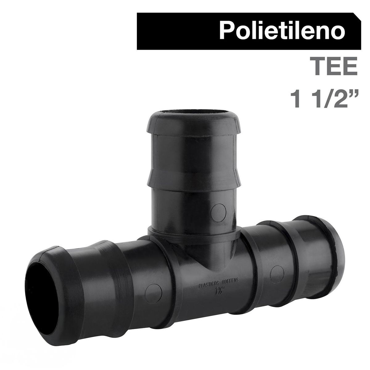 HOFFENS - Tee Polietileno 1 1/2" Negro 1u