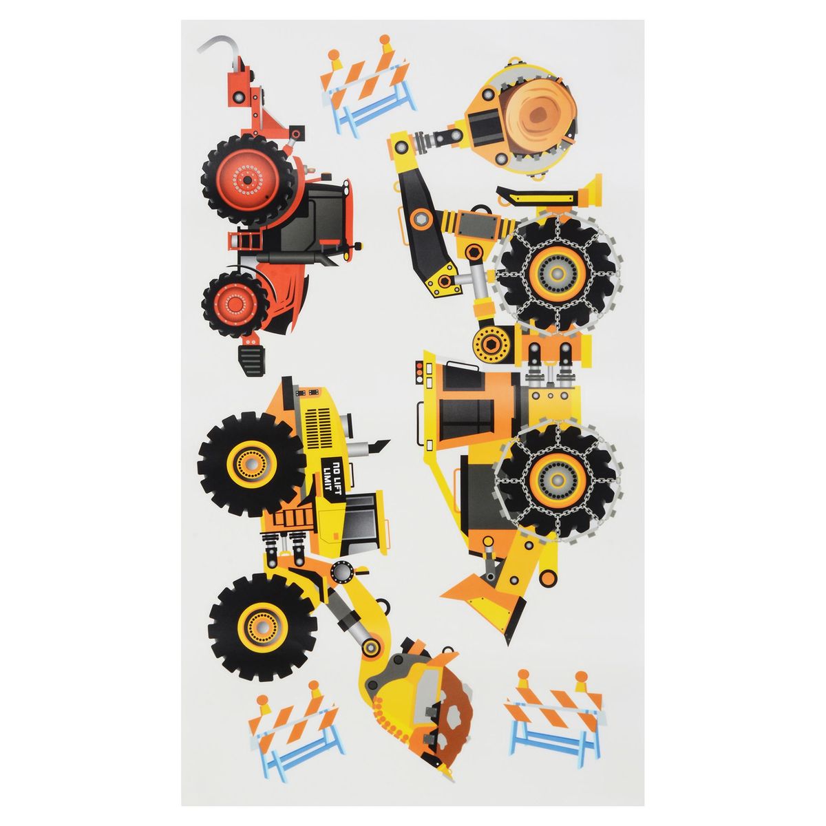 ROOMMATES - Sticker decorativo máquinas de trabajo 18 unidades