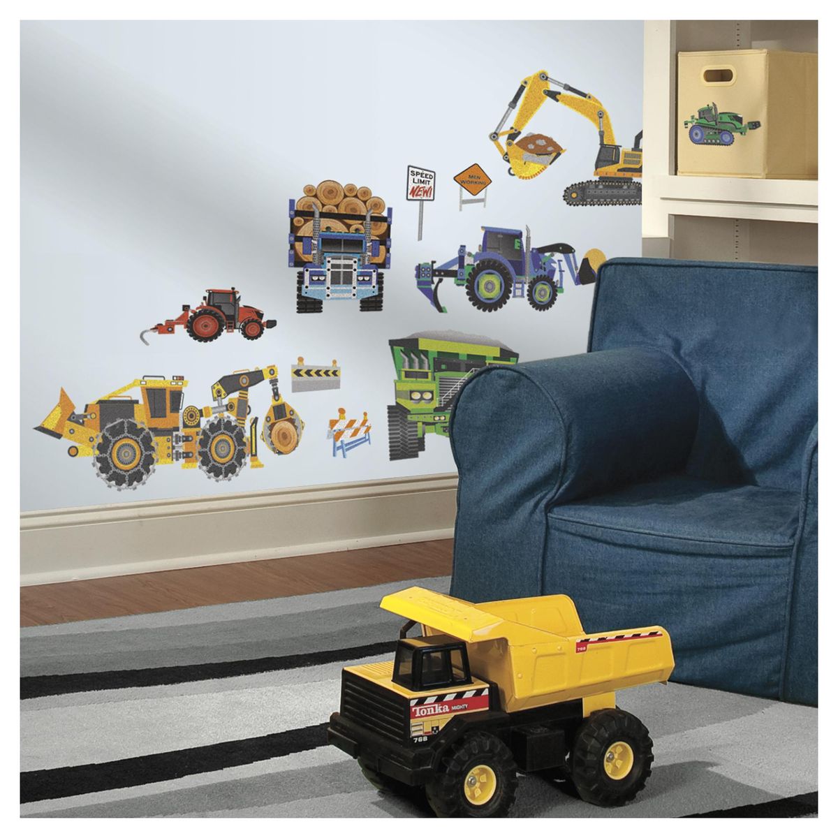 ROOMMATES - Sticker decorativo máquinas de trabajo 18 unidades