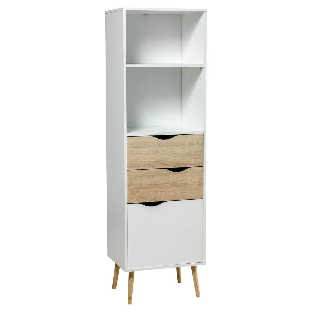 TVILUM - Estante Oslo Aglomerado 3 Nivel(es) 50x171x39.1 cm Blanco