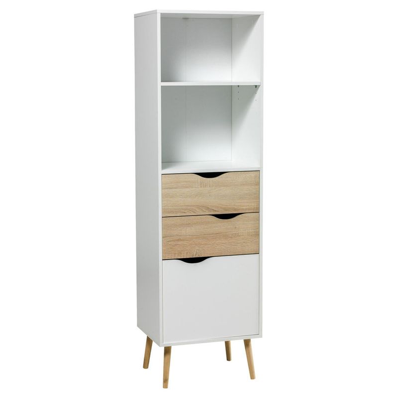 TVILUM - Estante Oslo Aglomerado 3 Nivel(es) 50x171x39.1 cm Blanco