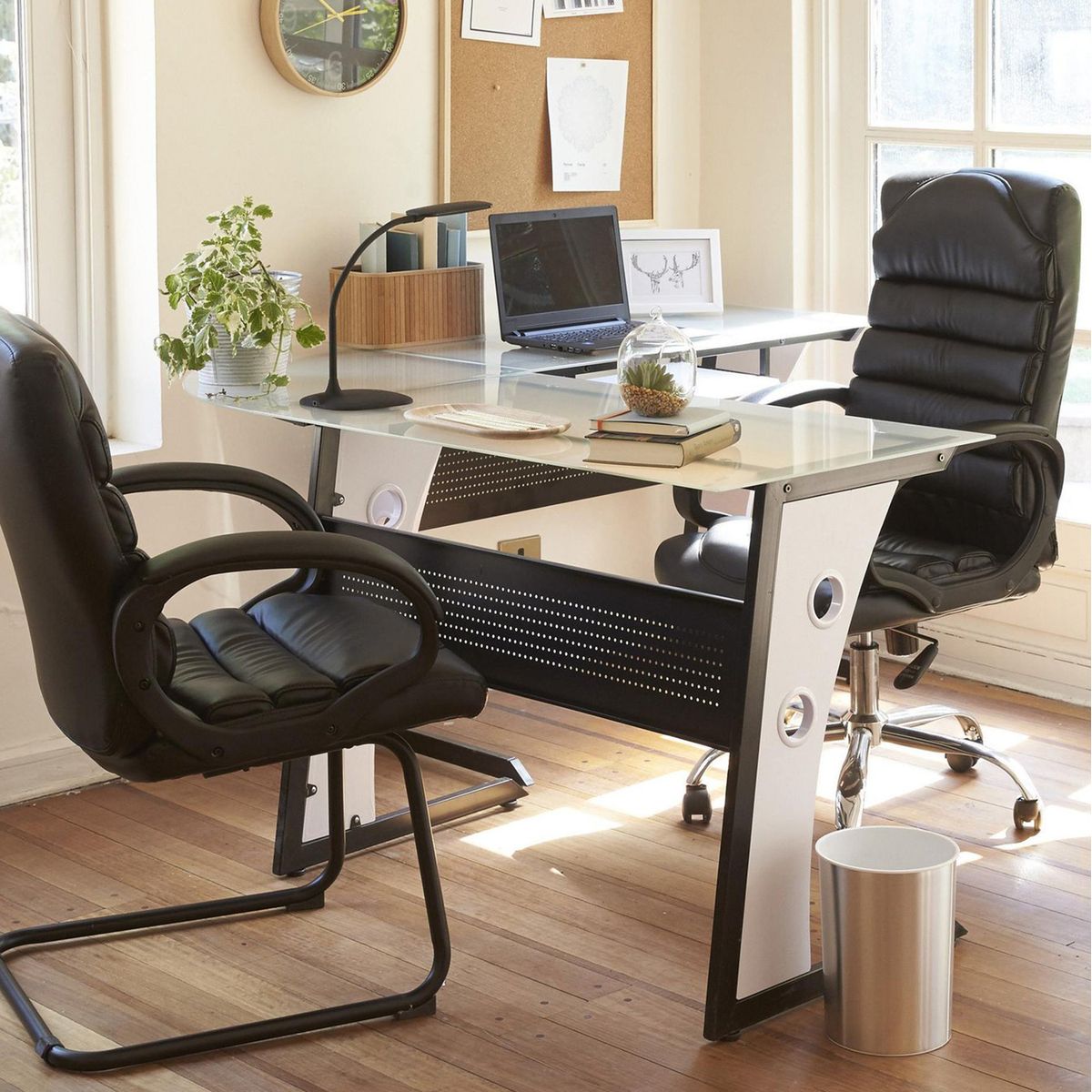 JUST HOME COLLECTION - Escritorio en forma de L 110x76x110 cm