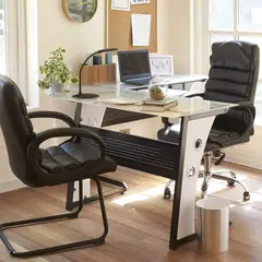 JUST HOME COLLECTION - Escritorio en forma de L 110x76x110 cm