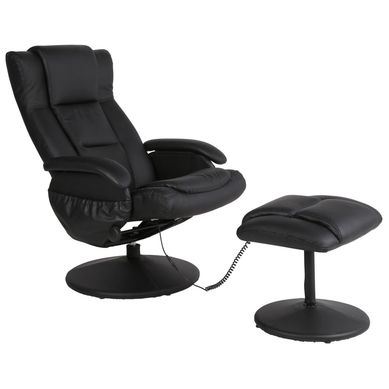 Silln massage + ottoman negro