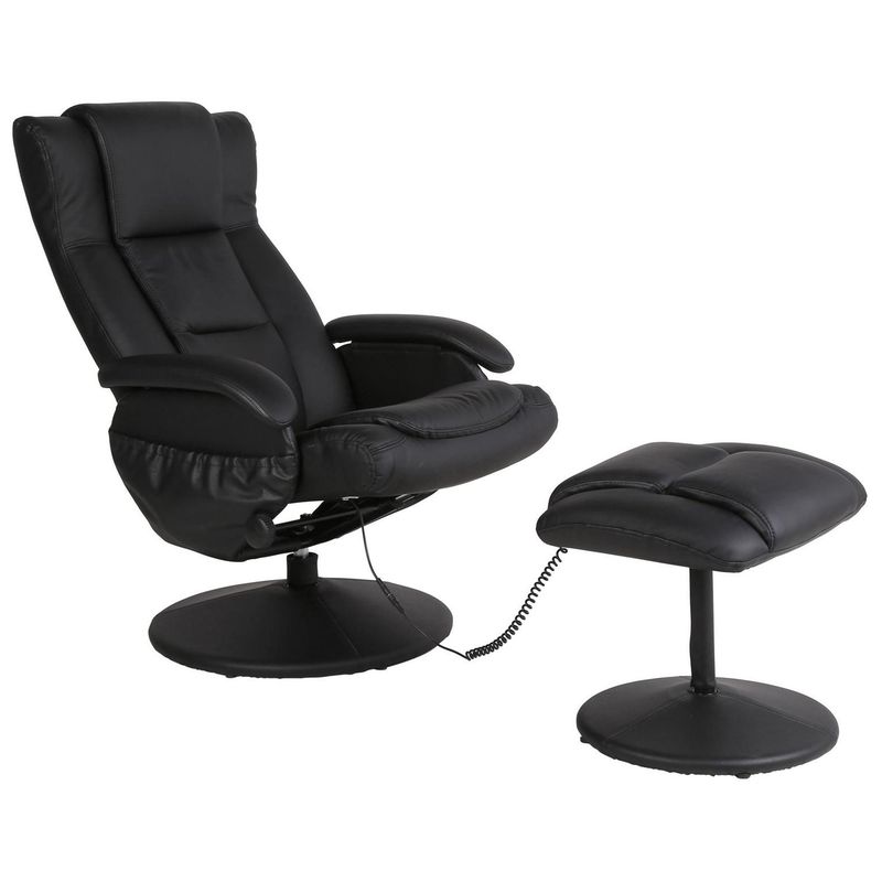 JUST HOME COLLECTION - Sillón massage + ottoman negro