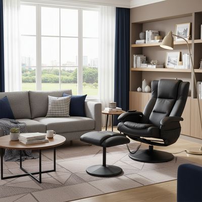 Imagen 2 del producto Sillón massage + ottoman negro