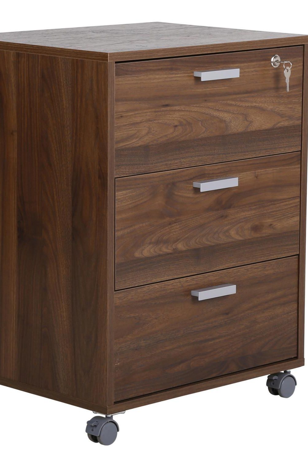 TVILUM - Cajonera 3 Cajón(es) Santiago 50.1x66.6x39.1 cm Walnut