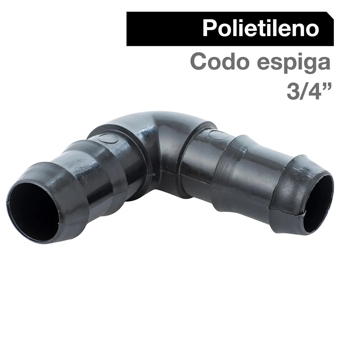 HOFFENS - Codo Polietileno 3/4" Negro 1u