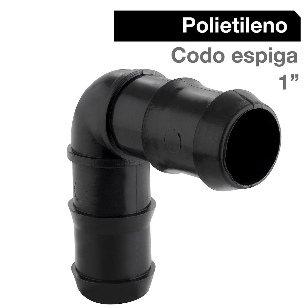 HOFFENS - Codo Polietileno 1" Negro 1u