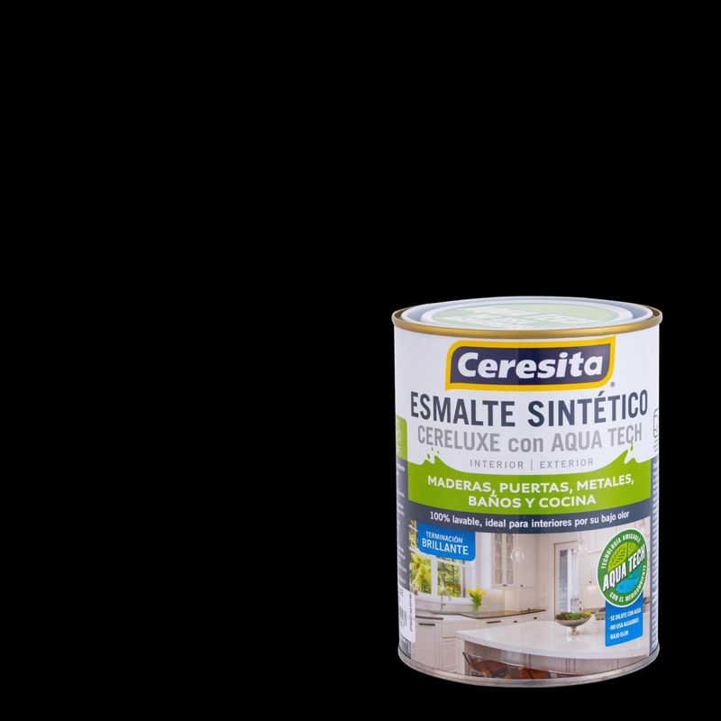CERESITA - Esmalte Sintético Brillante 0.25 galón(es) Negro Negro
