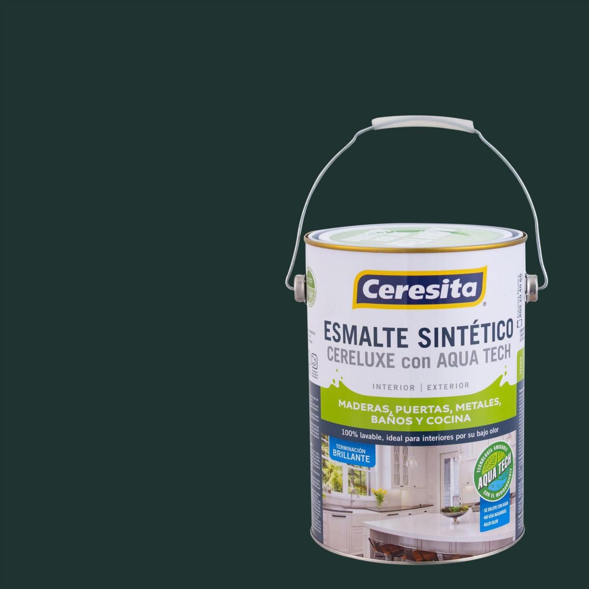 CERESITA - Esmalte Sintético Galón 1 galón(es) Brillante Verde 