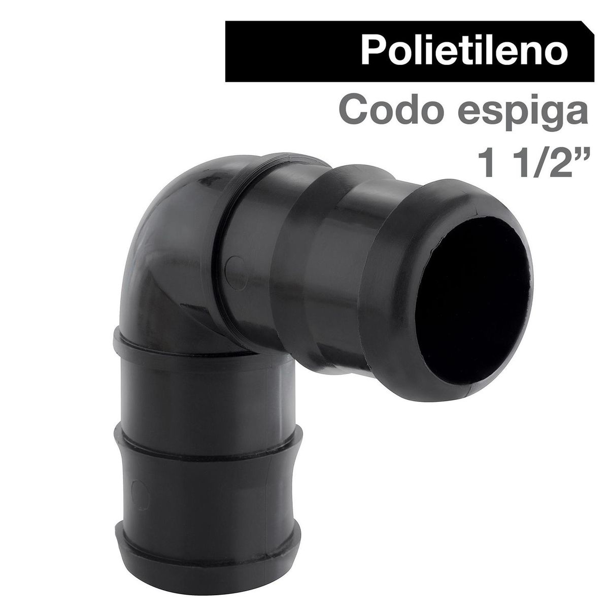 HOFFENS - Codo Polietileno 1 1/2" Negro 1u