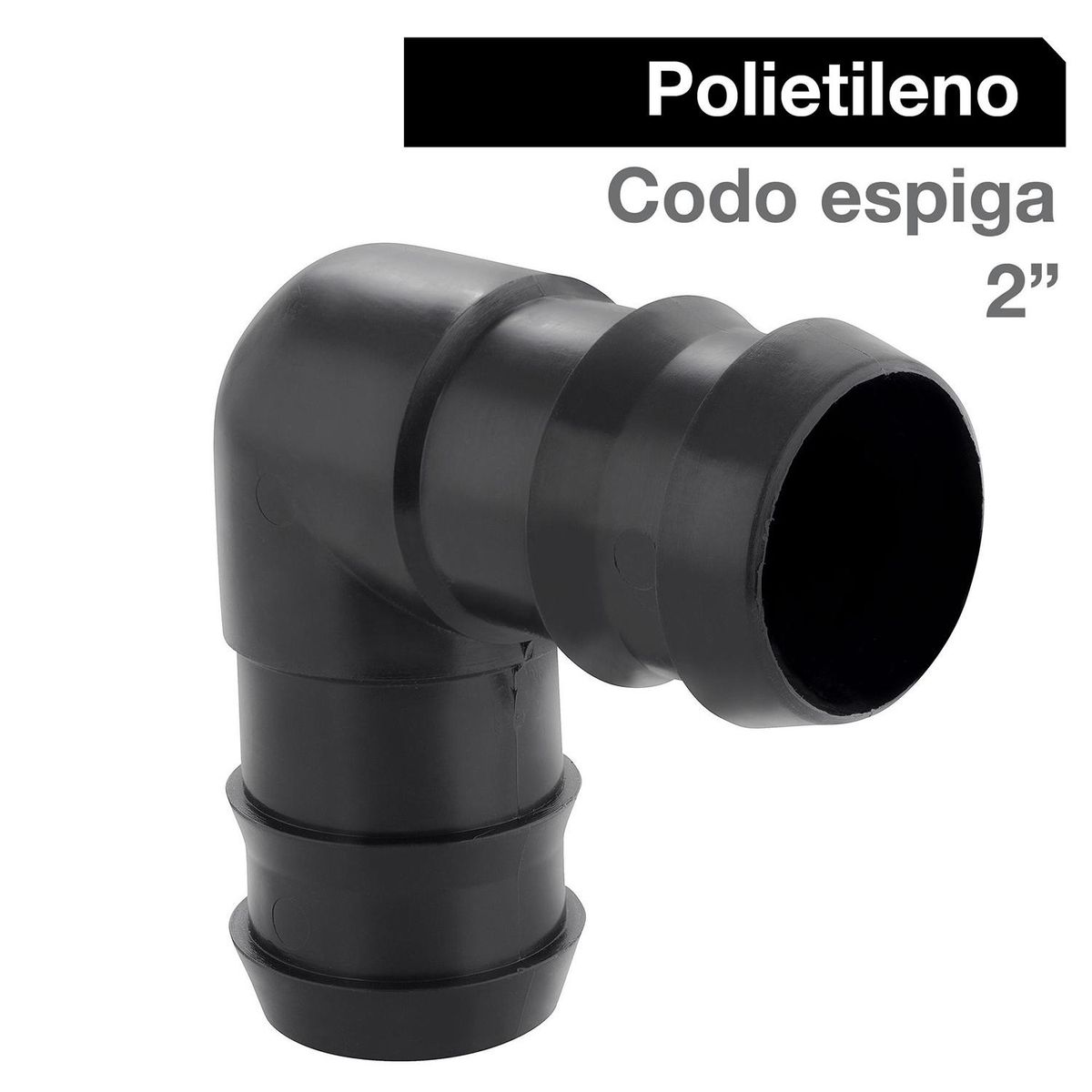 HOFFENS - Codo Polietileno 2" Negro 1u