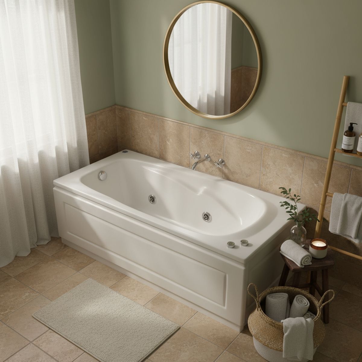 NORGLAS - Faldón lateral 160 a 190 cm metacrilato Blanco