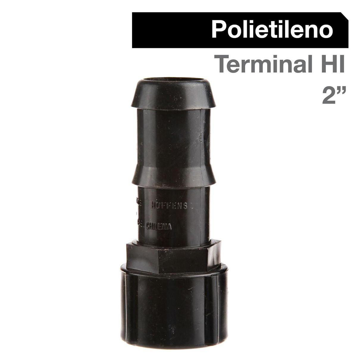 HOFFENS - Terminal Polietileno HI 2" Negro 1u
