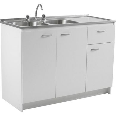 Kit mueble para lavaplatos 120x87x49 cm Blanco