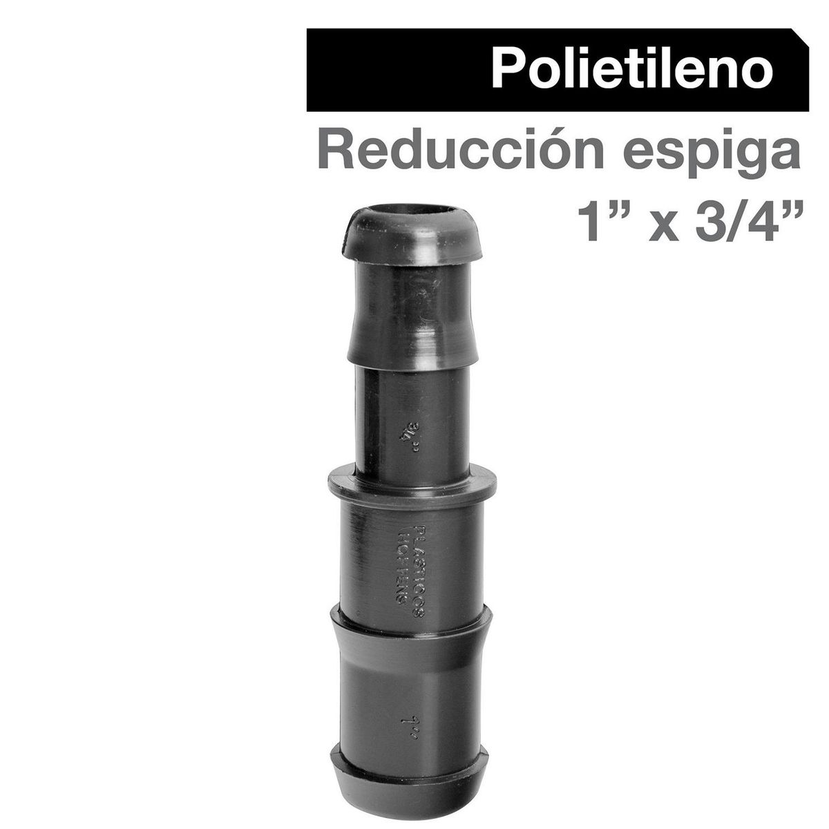 HOFFENS - Reducción Polietileno 1" x 3/4" Negro 1u