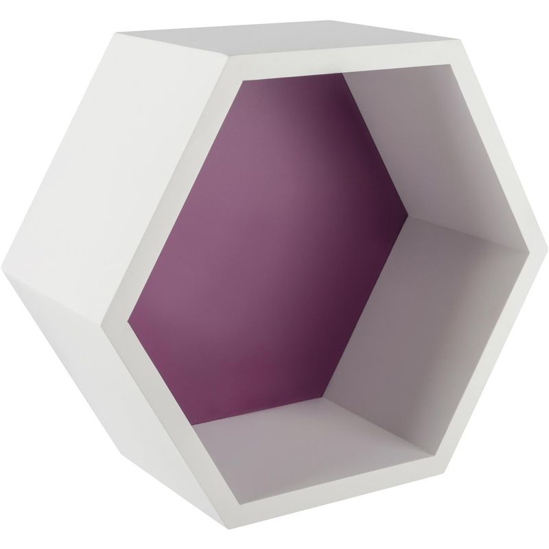 JUST HOME COLLECTION - Repisa MDF 1 Nivel(es) 23x27x12 cm Violeta