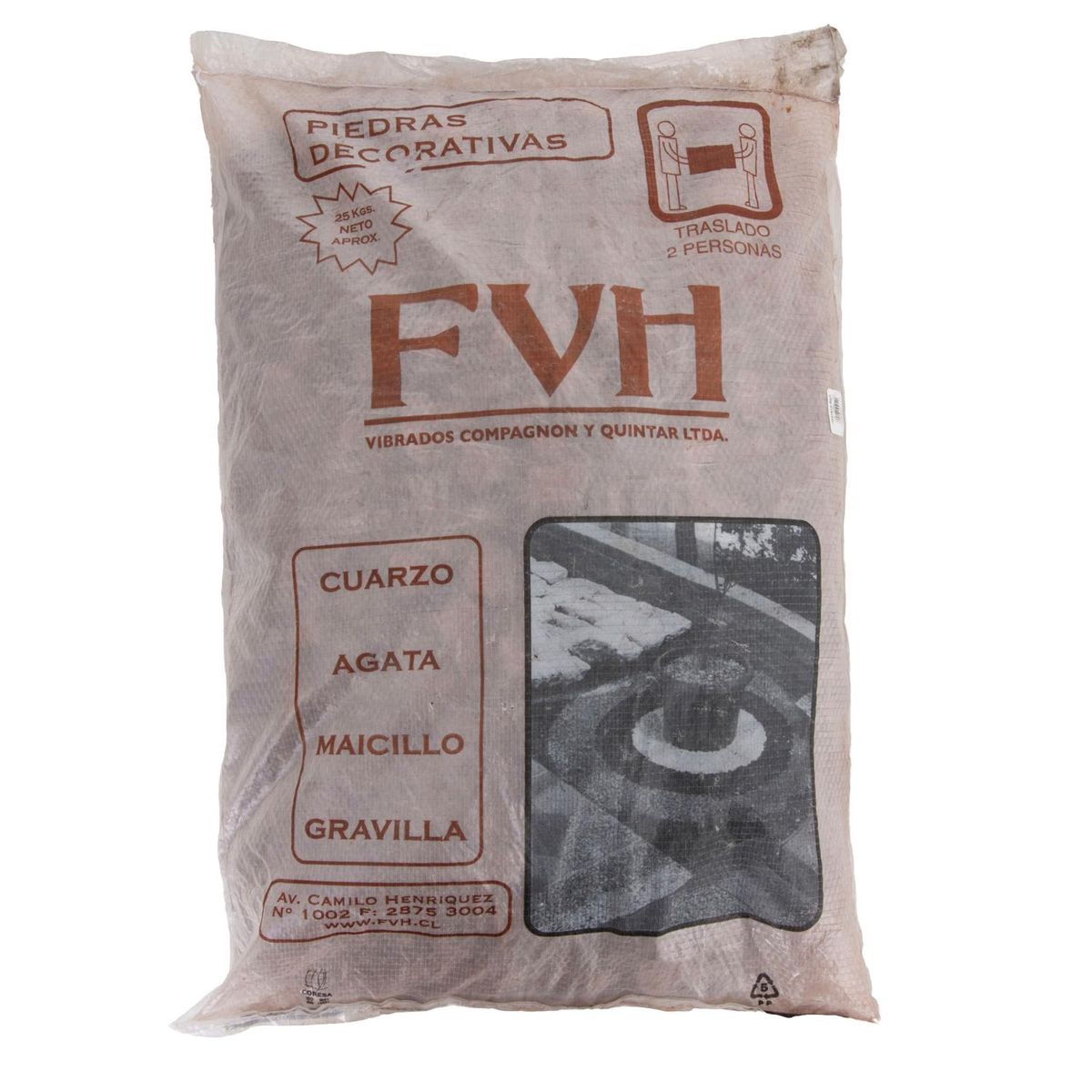 FVH - Gravilla saco 25 kg rojo