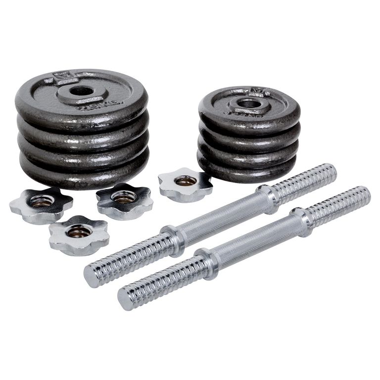 LIVEUP Maleta Set mancuernas 20 kg acero