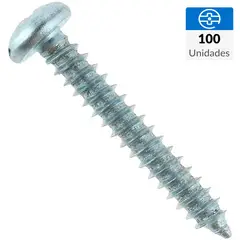 MAMUT - Tornillo Roscalata Cabeza Phillips Metal 1-1/4 " 12 mm 100 Unidades