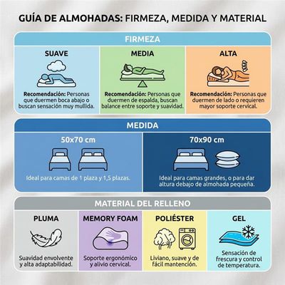 Imagen 2 del producto Almohada Memory de Fibra sintética para Dormir 50x70 cm