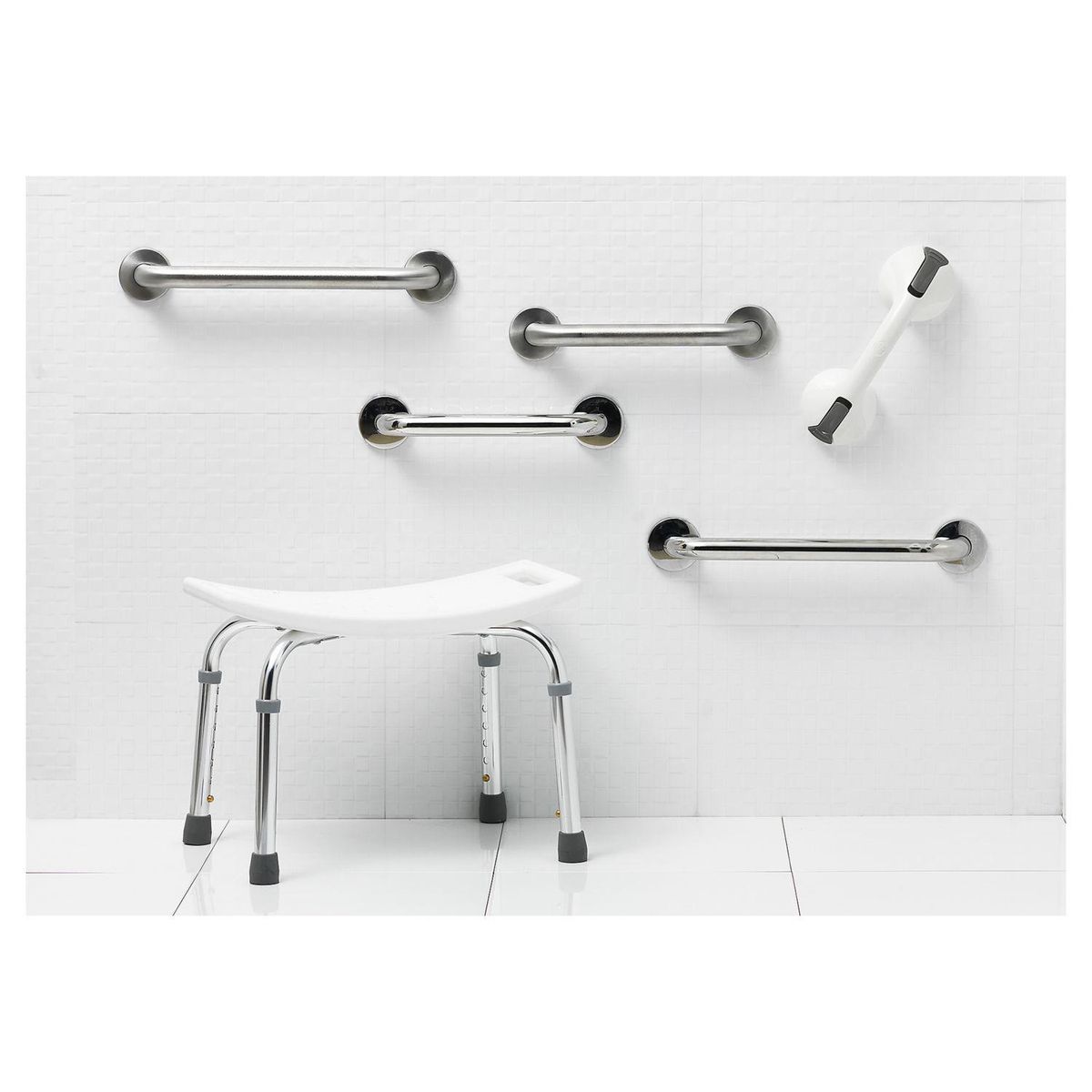 SENSI DACQUA - Barra de seguridad para baño 30 cm niquelado