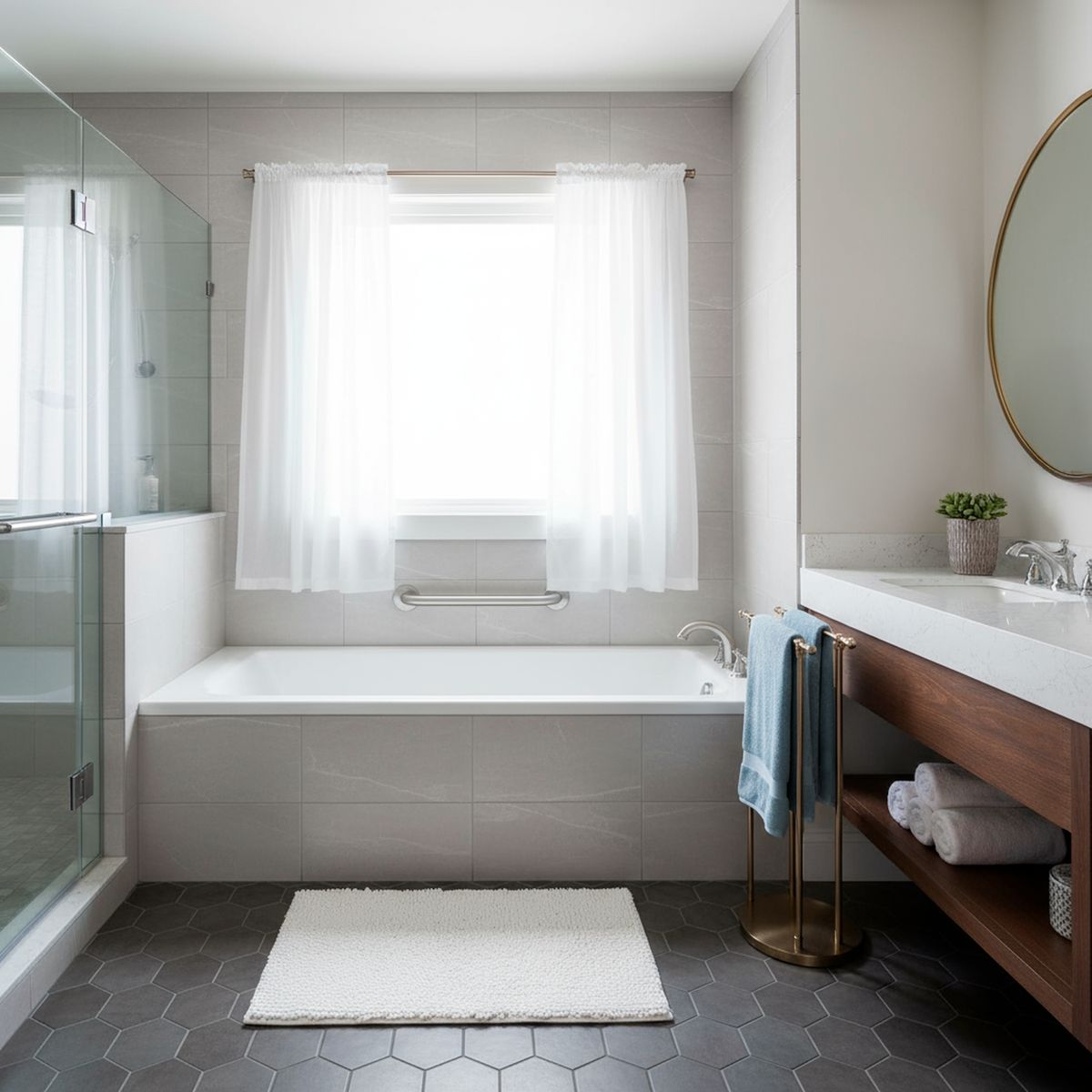 SENSI DACQUA - Barra de seguridad para baño 30 cm niquelado