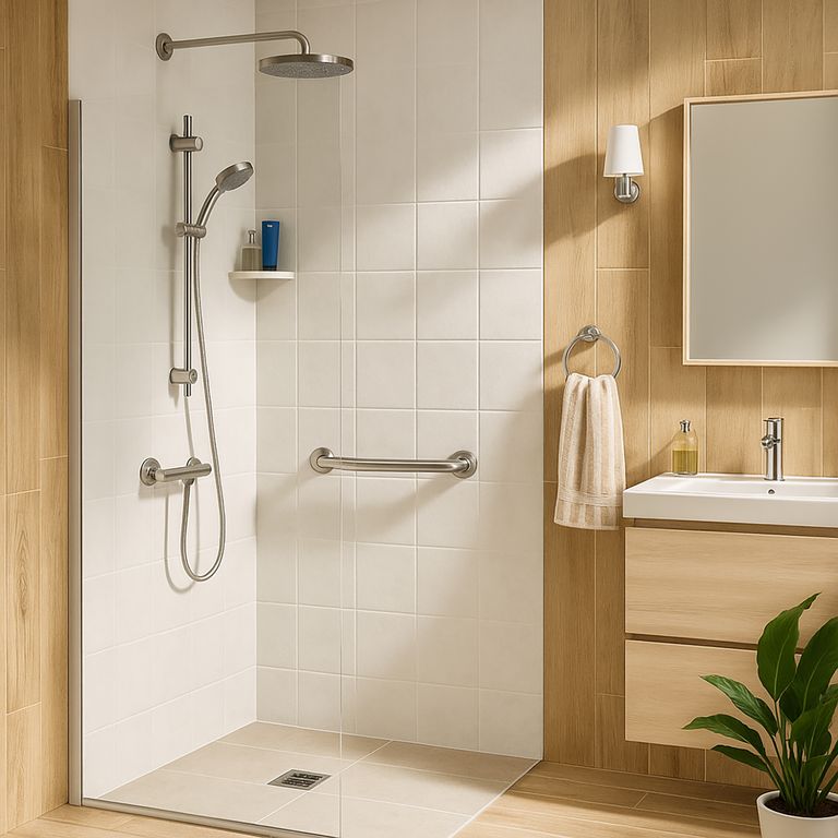 Barra de seguridad para baño 40 cm niquelado