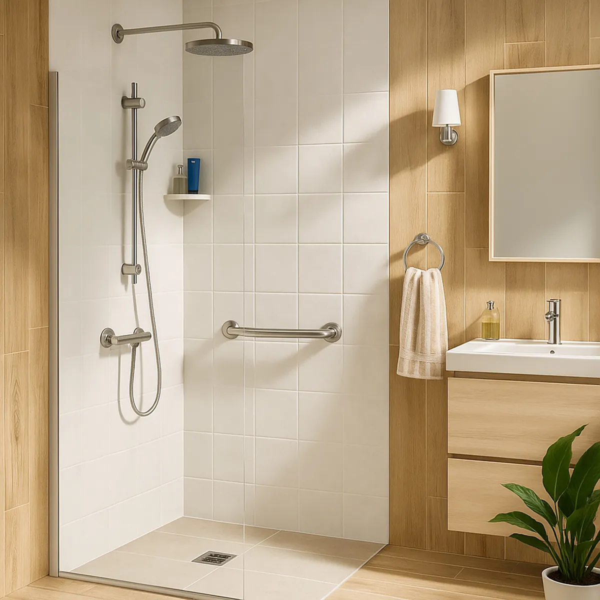 SENSI DACQUA - Barra de seguridad para baño 40 cm niquelado