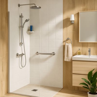 Imagen 2 del producto Barra de seguridad para baño 40 cm niquelado