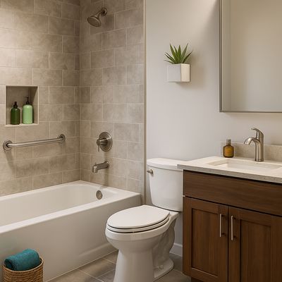 Imagen 2 del producto Barra de seguridad para baño 60 cm niquelado