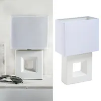 Lámpara Mesa Cerámica Quad Blanco 11x29 cm