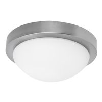 Plafón 25 cm 60 W. Plata