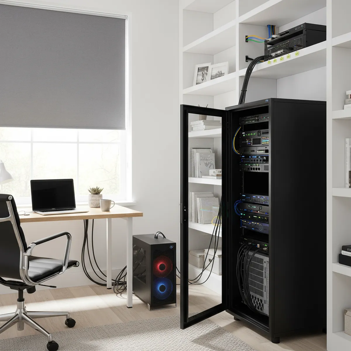 JUST HOME COLLECTION - Cortina Roller Black Out Texturada Gris