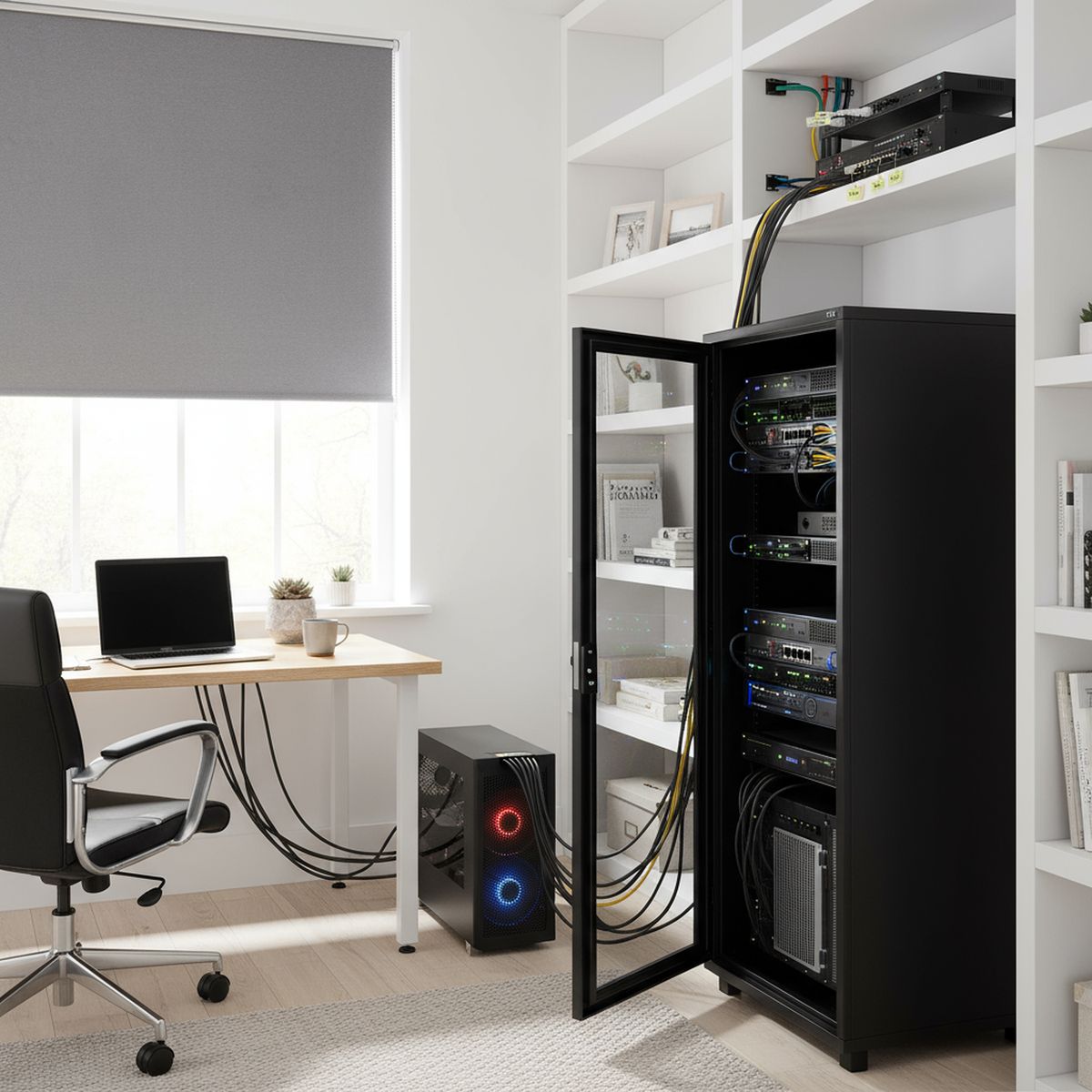 JUST HOME COLLECTION - Cortina Roller Black Out Texturada Gris