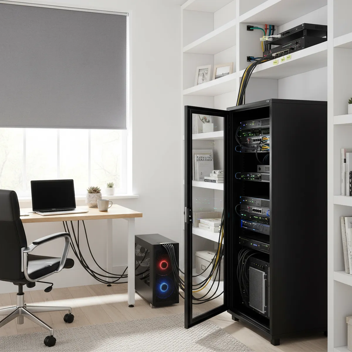 JUST HOME COLLECTION - Cortina Roller Black Out Texturada Gris