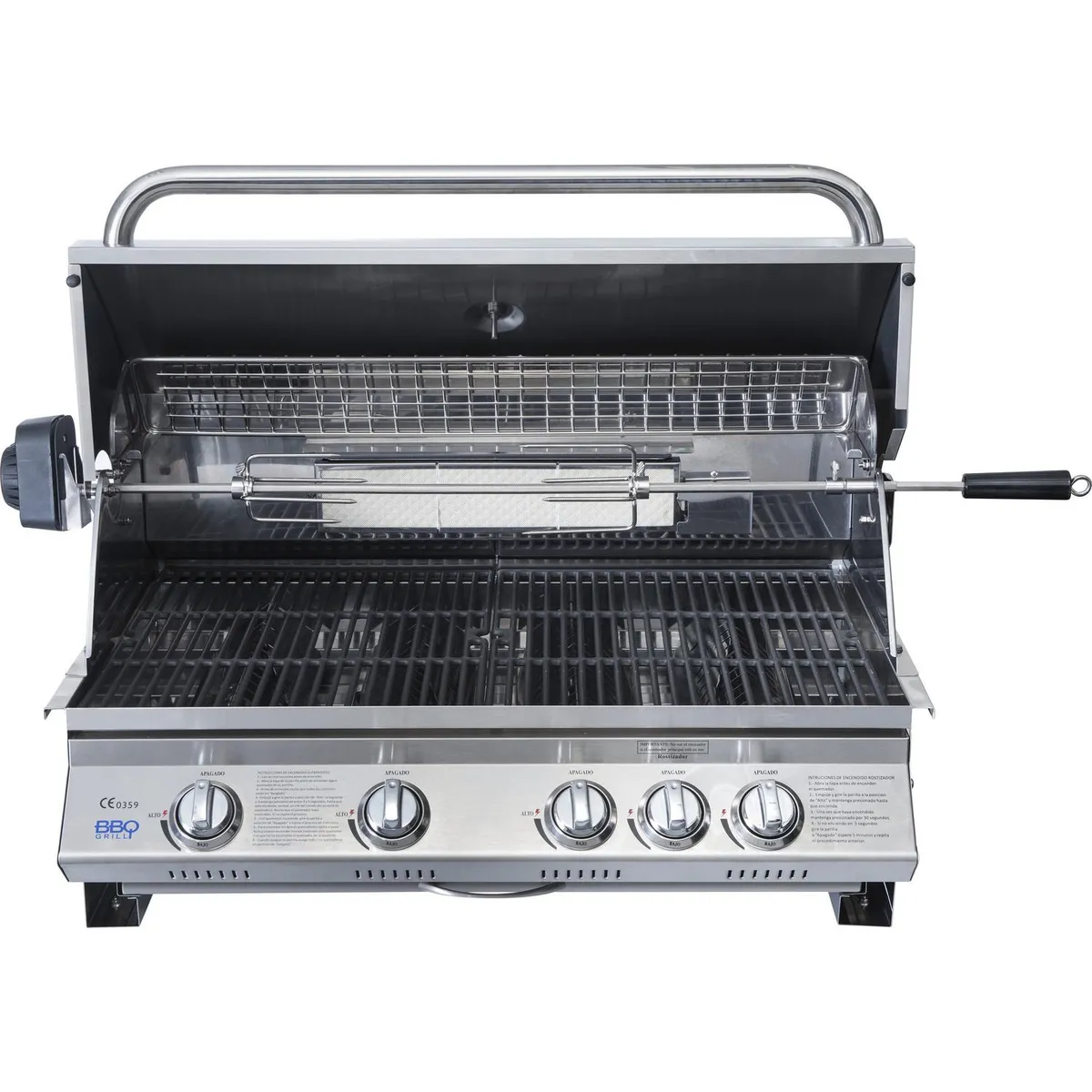 BBQ GRILL - Parrilla para Quincho Empotrable a Gas 401-E 4 Quemadores 
