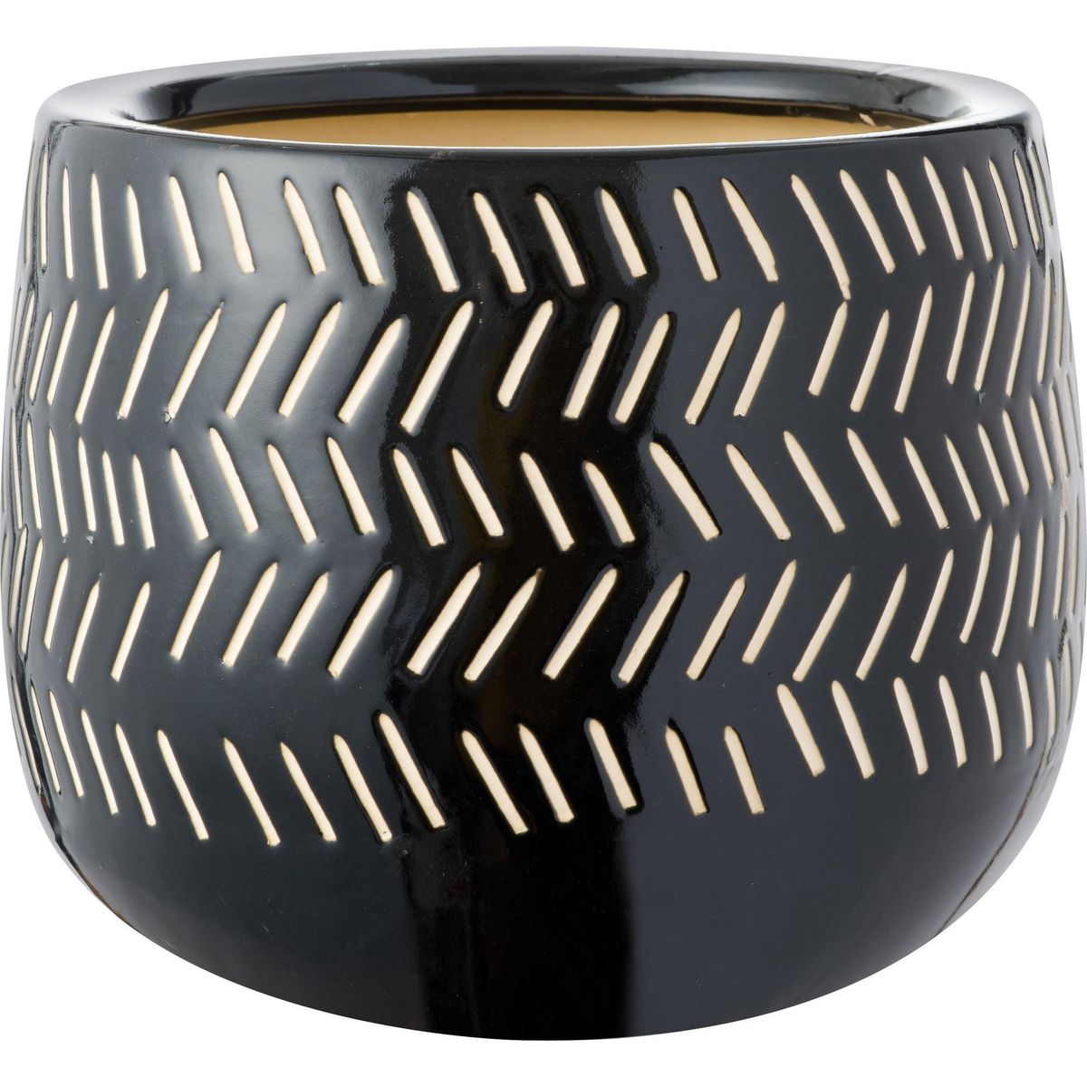 JUST HOME COLLECTION - Set 2 Maceteros de Cerámica Himba Negro