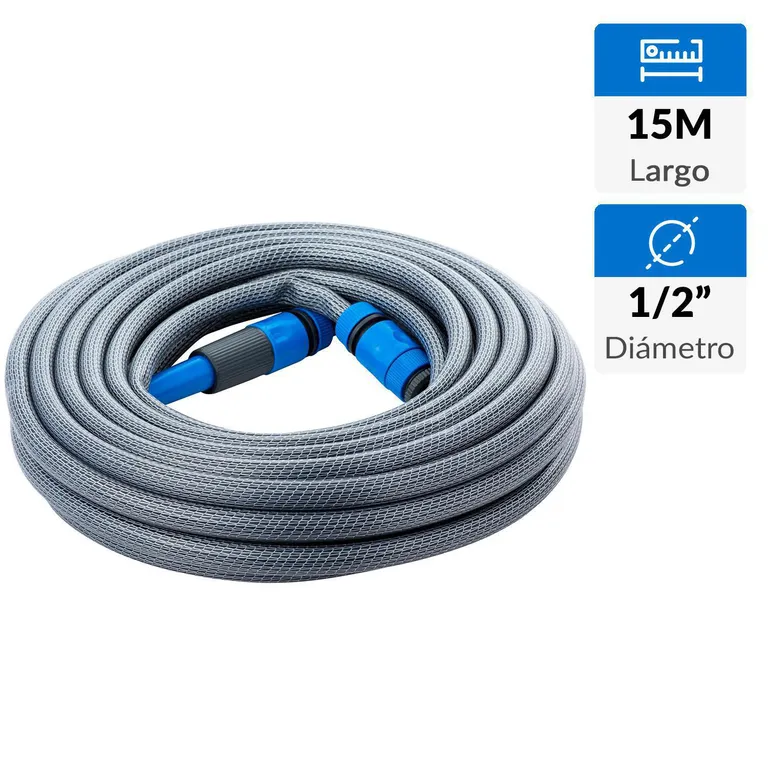Manguera malla 1/2" 15 m con accesorios