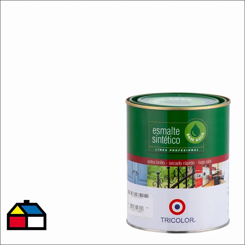 TRICOLOR - Esmalte Sintético Tarro 0.25 galón(es) Brillante Blanco