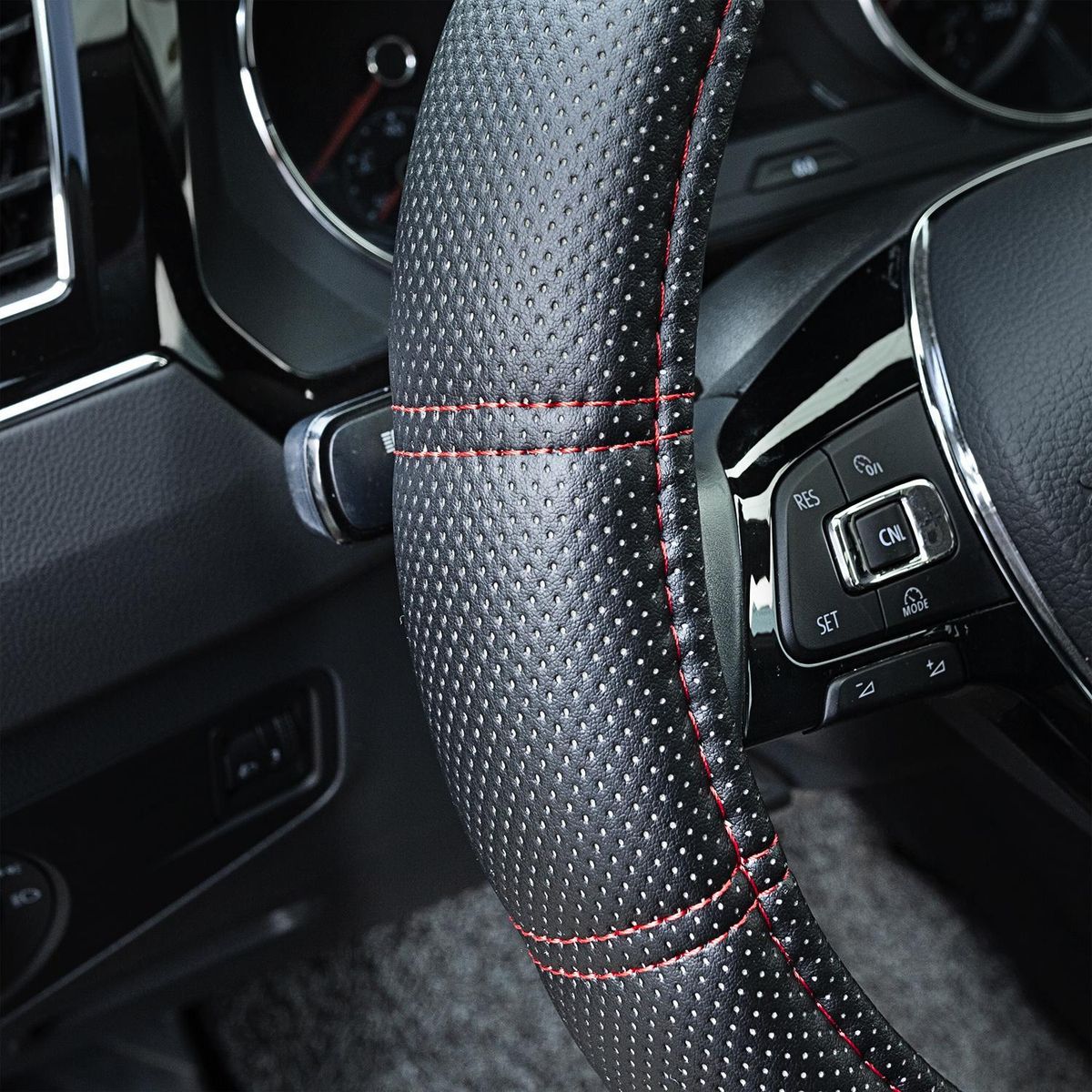 AUTOSTYLE - Cubrevolante PVC 38 cm Negro