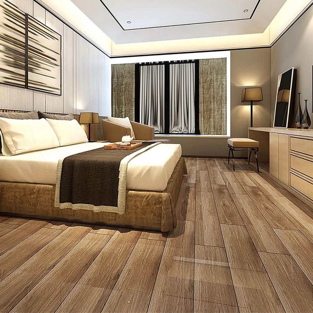 HOLZTEK - Porcelanato 15x90 cm Essencia Beige 1.08 m2