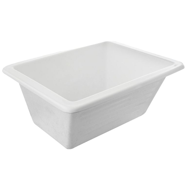 Lavadero Fibra de Vidrio Forma Rectangular Vidrio 73x42.5x58 cm Blanco