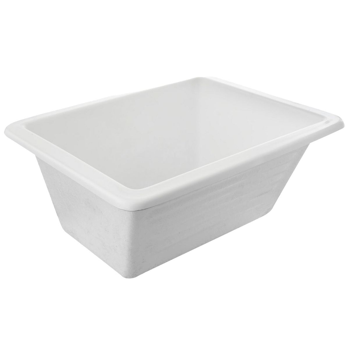 FUSIPLAST - Lavadero Fibra de Vidrio Forma Rectangular Vidrio 73x42.5x58 cm Blanco