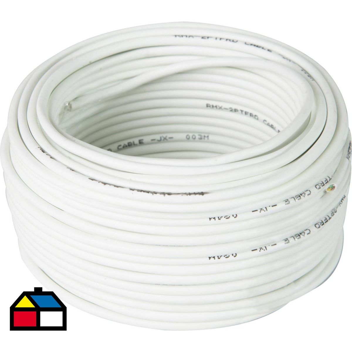 ROIMEX - Cable telefónico 1 par 24 AWG 25 metros Blanco