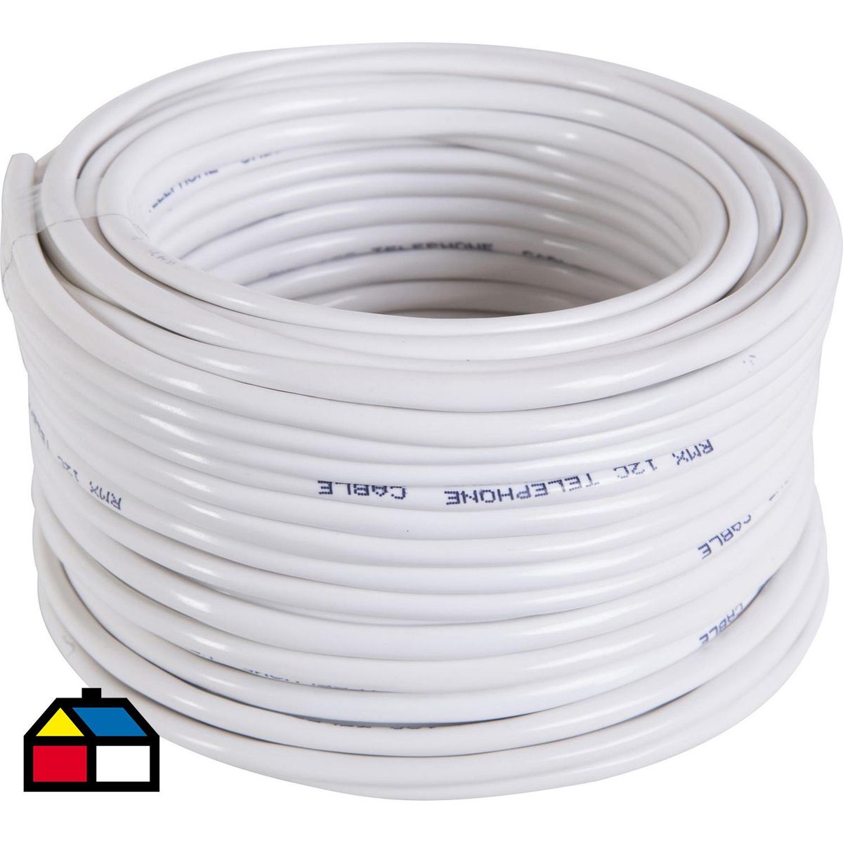 ROIMEX - Cable telefónico 2 pares 24 AWG 25 metros Blanco