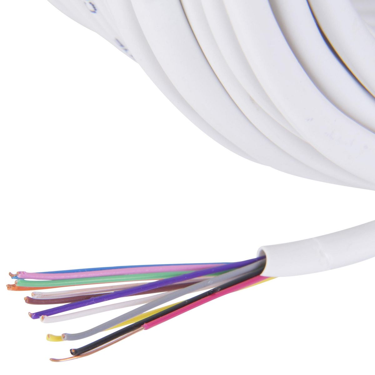 ROIMEX - Cable telefónico 6 pares 24 AWG 25 metros Blanco